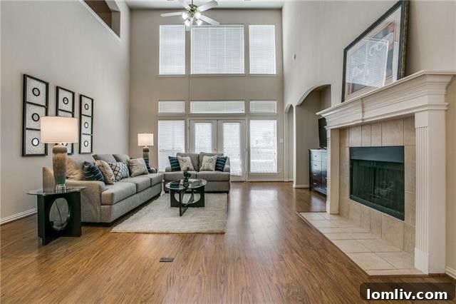 Benton Elm Drive Plano Home Living Room Fireplace
