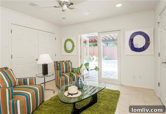 Resort-style swimming pool with private cabana access at 10801 Branch Oaks Circle