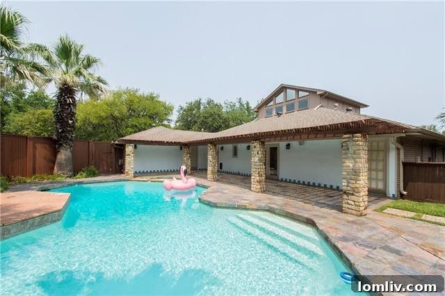 Lush green backyard with direct access to Pagewood Park, ideal for families