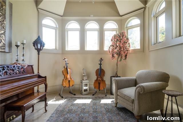 Directly adjacent to the kitchen, a versatile flex room awaits, offering endless possibilities as a cozy sitting area, an inspiring music room, a refined wine-tasting center, or any other personalized space your desires envision.