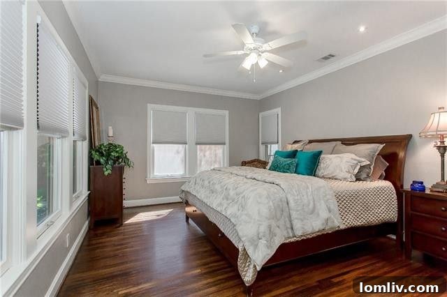 Cozy master bedroom with sitting area