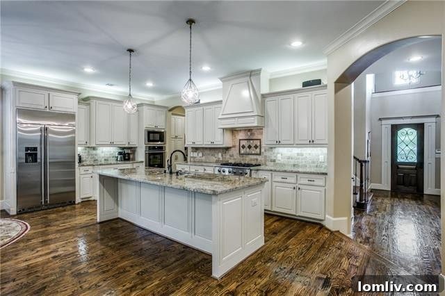 Spacious kitchen with oversized island