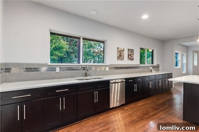 Spacious Living Room with Hardwood Floors