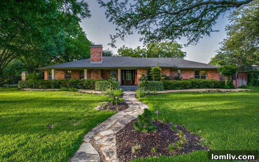 Modern ranch-style home at 6111 Northaven, Dallas.