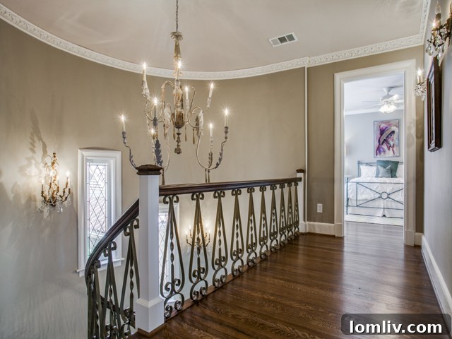Grand entrance with a view of the intricate detailing of 5901 Swiss Avenue