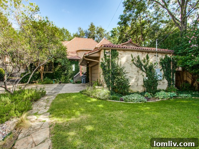Overhead view of the stunning 5901 Swiss Avenue property and its surroundings
