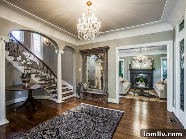 Dining area with classic furnishings and lighting in the Jacobethan manor
