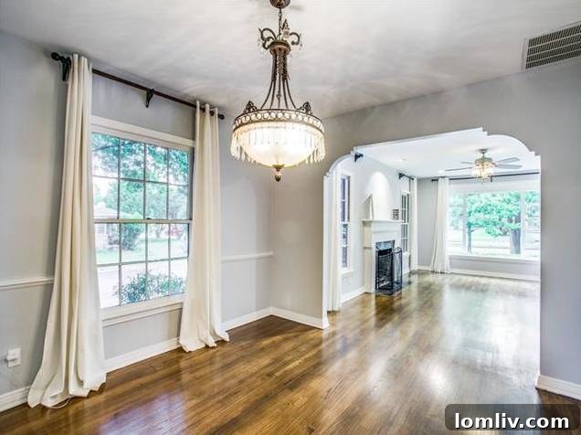 Open Concept Living and Dining Area in Updated Hampton Hills Home