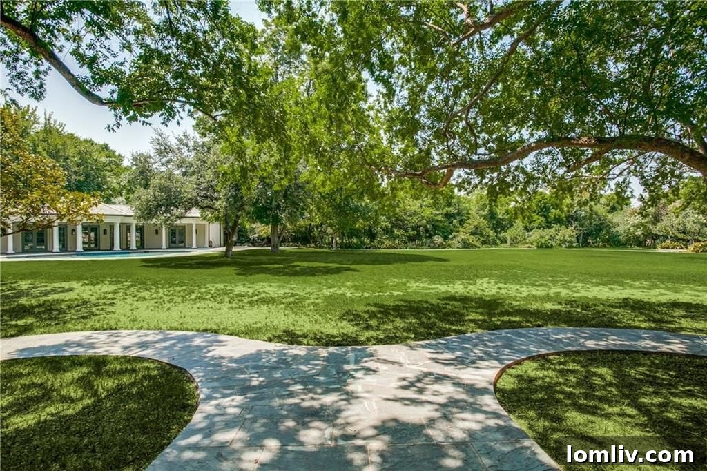 Rear View of Wyly Estate with Pool Area
