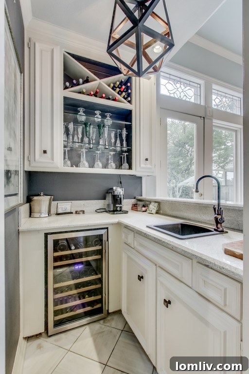 Elegant master bathroom featuring a soaking tub and separate shower