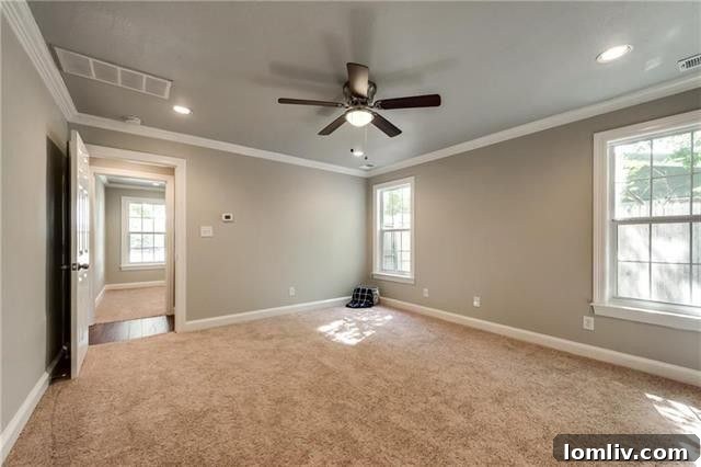 Overall view of the large backyard space