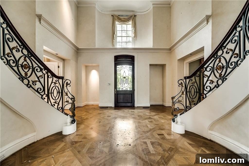 Spacious living room with fireplace at 9410 Alva Court