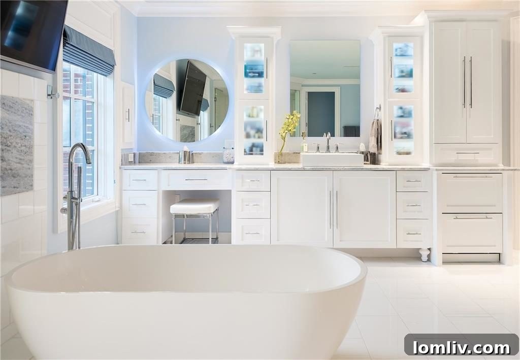 Master Bath with Integrated Mini Kitchen for Ultimate Convenience