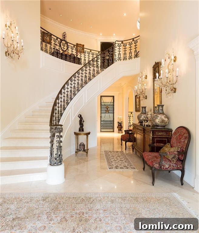 Sweeping Circular Staircase and Elegant Interiors at 3608 Lexington