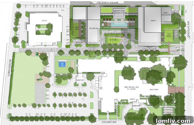 St. Michael’s New Site Plan with Apartment and Office Buildings