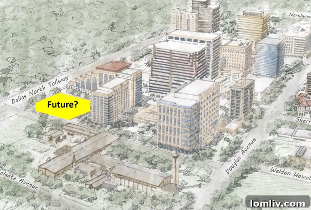 St. Michael’s Future Site Plan with 8100 Lomo Alto Question Mark