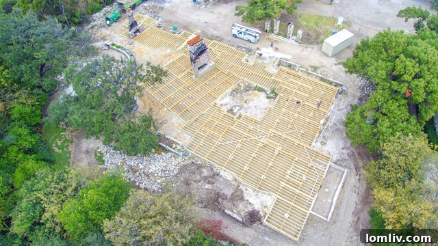 Lobello House - Aerial View During Reconstruction
