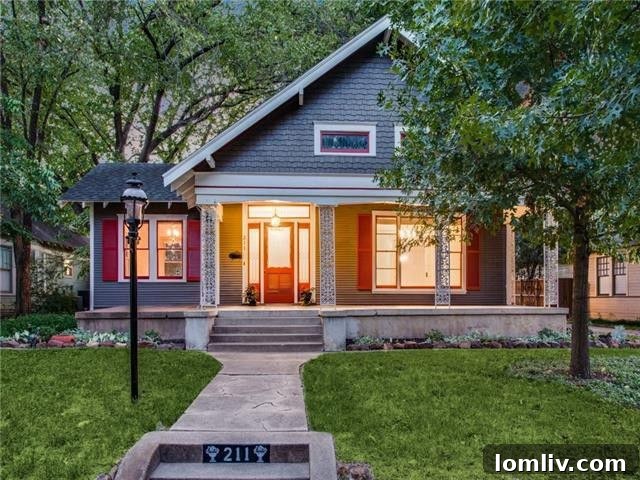 Diane Sherman Unveils Historic Winnetka Heights Craftsman Priced at 449000 3 Front View of Historic Dallas Craftsman at 211 S Windomere
