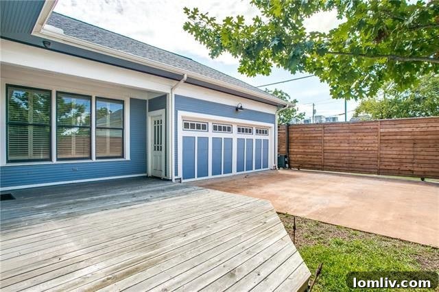 Dallas Open House Gems Await Your Discovery This Weekend 17 Serene backyard deck and privacy fence at 832 Melba Street, ideal for entertaining