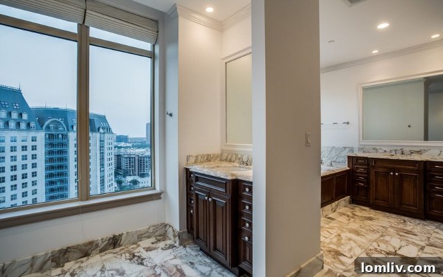 Master Bathroom with Separate Vanities and Elegant Design