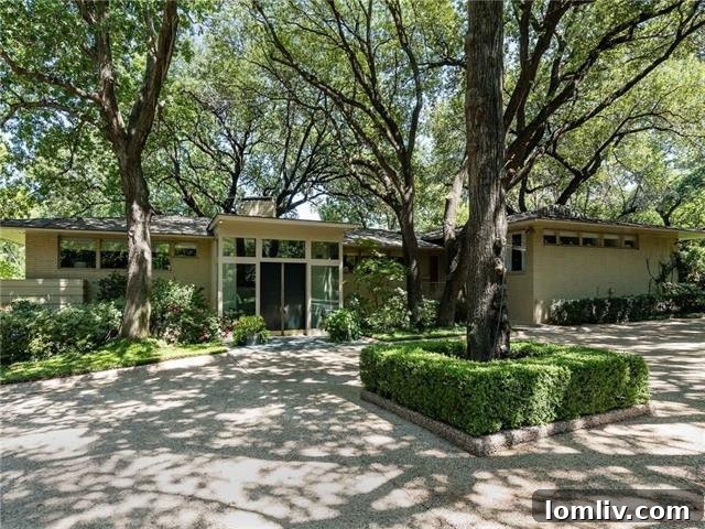 Famed Palm Beach Architect's Rock Cliff Place Masterpiece Unveiled 4 Luxury Dallas Midcentury Modern Home