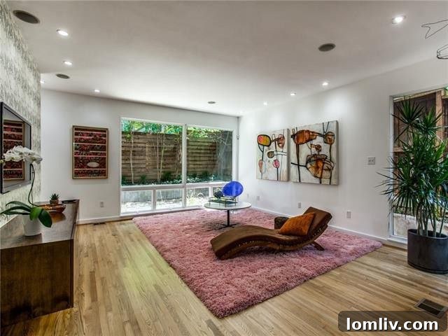 Modern and comfortable interior design with curated art