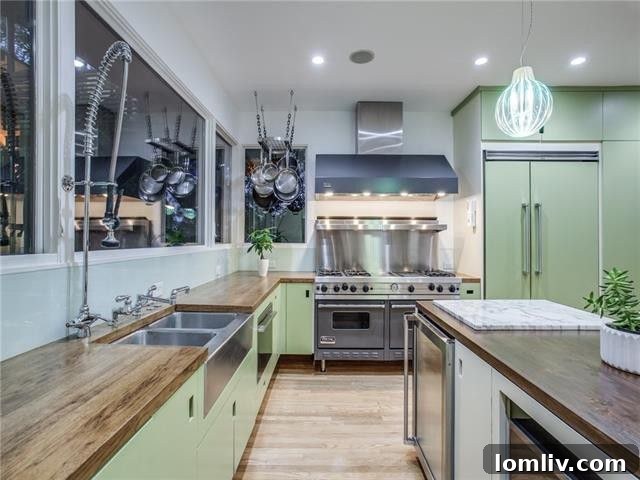 Built-in banquette in the stylish kitchen of 7128 Wildgrove Ave