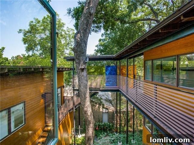 Unique outdoor living space at the Wildgrove Ave residence