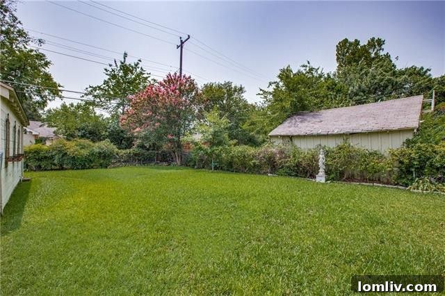 Discover Elegant Style and Grand Renovations at Dallas Open Houses This Week 12 Serene backyard space offering expansion potential at 5522 Stanford Avenue