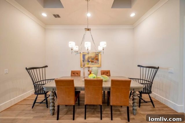 Open concept dining area adjacent to the kitchen