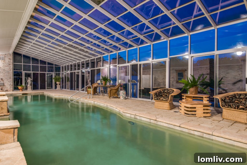 Indoor Heated Pool at 1600 Winding Creek Road Prosper TX