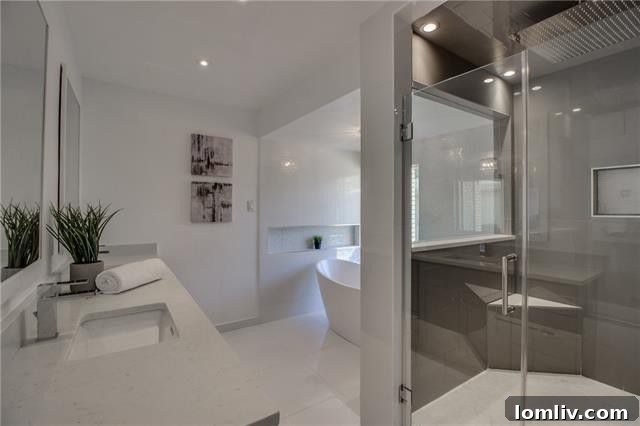 Sleek Style Takes Center Stage in Dallas Open Houses 12 Jack and Jill Bathroom with Shiplap Accents