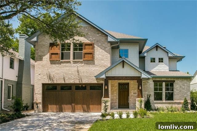 The Craftsman eclectic home at 6225 McCommas Blvd, Dallas, features high-end custom finishes.