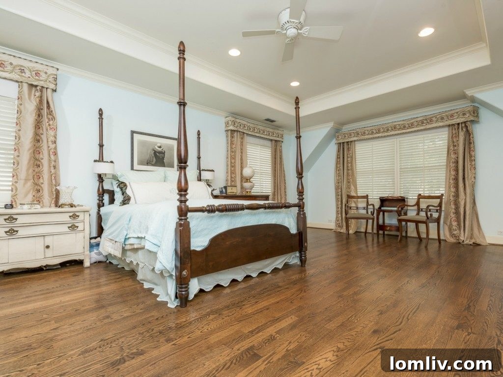 Before renovation: A traditional master bedroom awaiting its modern transformation