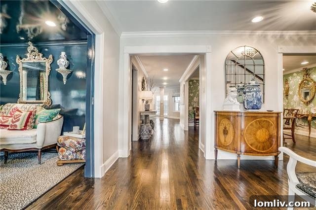 A closer look at the sophisticated decor in the study of the Highland Park home