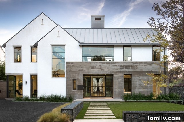 Spacious living room with large windows, flooded with natural light, modern interior design.