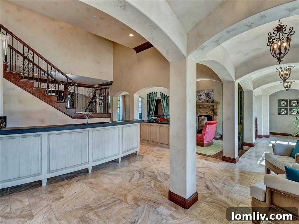 Elegant living area showcasing sophisticated interior design and ample natural light.