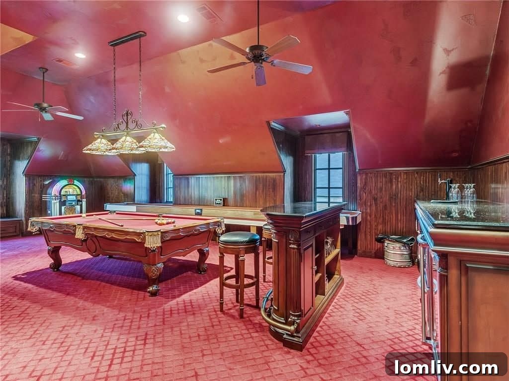 A versatile recreational room, perfect for games and entertainment.