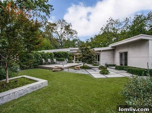 Lush Green Lawn and Garden Features