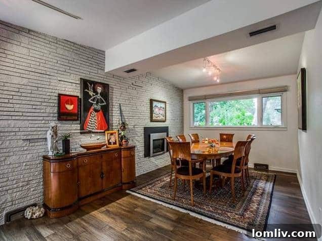 Open Living Space with Museum Finish Walls