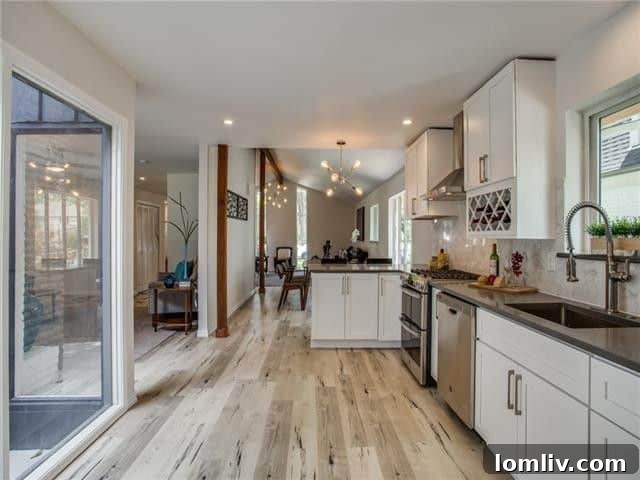 Broken Bow Beauty: The Premier Destination for Holiday Roasts 3 Bright and spacious living room with tall ceilings, a cozy fireplace, and modern decor at 9797 Broken Bow Road Dallas