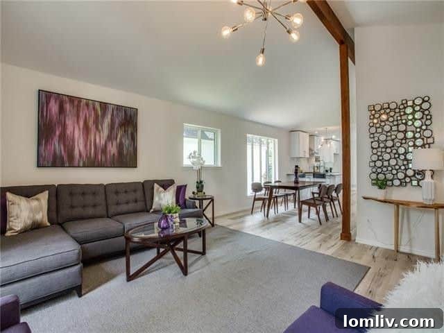 Broken Bow Beauty: The Premier Destination for Holiday Roasts 6 Lush, private backyard space of the renovated mid-century modern Dallas home at 9797 Broken Bow Road, perfect for entertaining