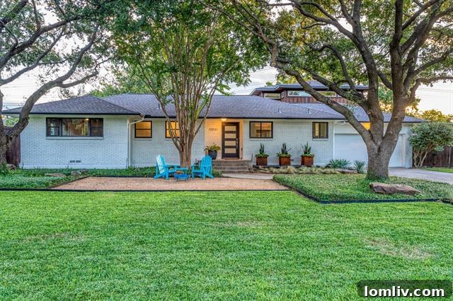 Manicured Lawn and Mature Trees at 11031 Lawnhaven, Royal Crest