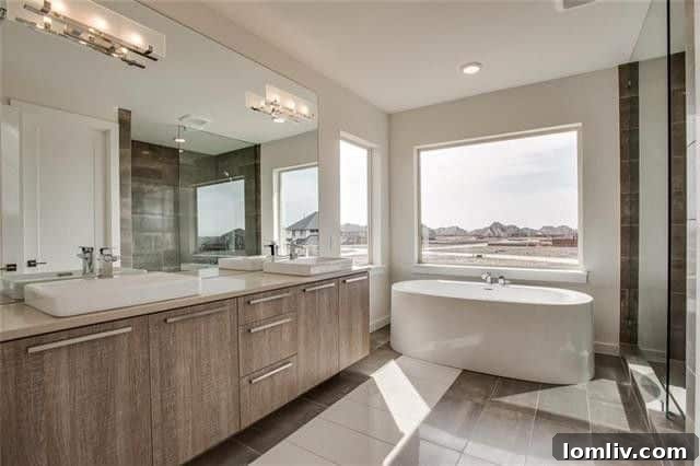 Celina's Growth: The Power of Big Living in a Small Town 11 Luxurious master bathroom with a freestanding tub and modern fixtures