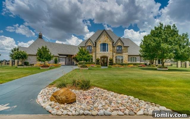 Grand exterior of a palatial estate in Celina with lush landscaping