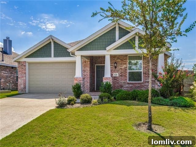 Exterior view of a spacious traditional home in Light Farms, Celina