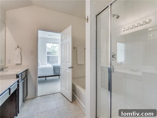 Celina's Growth: The Power of Big Living in a Small Town 6 Spacious master bathroom with double vanity and large shower