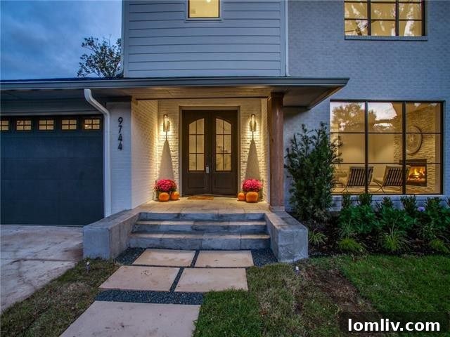 Your Perfect Modern Ranch Perch 3 Exterior view of the renovated transitional ranch home at 9744 Van Dyke Road