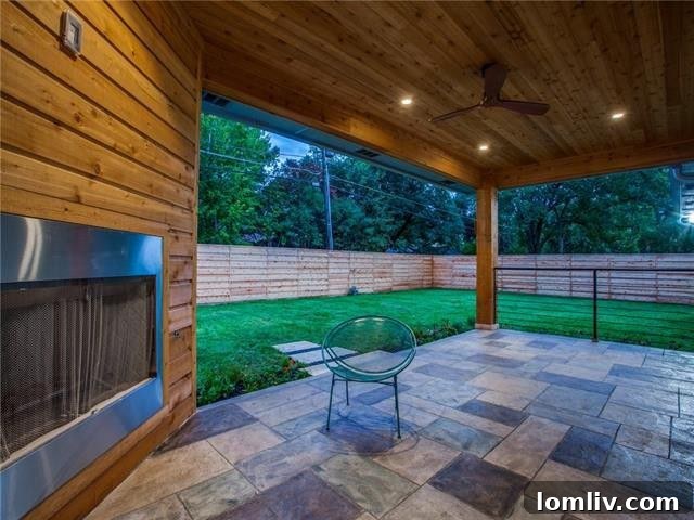 Your Perfect Modern Ranch Perch 21 Covered Outdoor Patio with Fireplace
