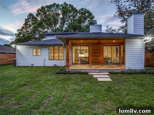 Your Perfect Modern Ranch Perch 22 Backyard View with Landscaping